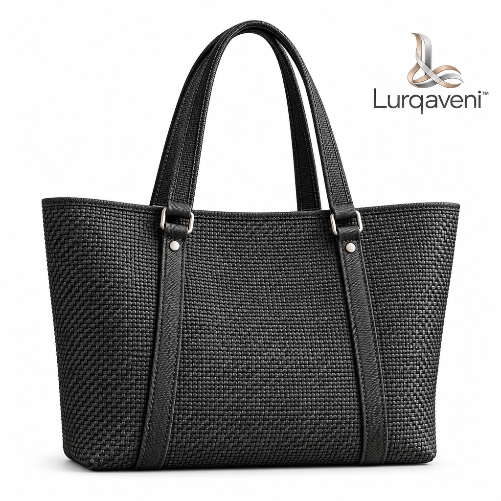 Lurqaveni™ Charcoal Woven Tote — view 4