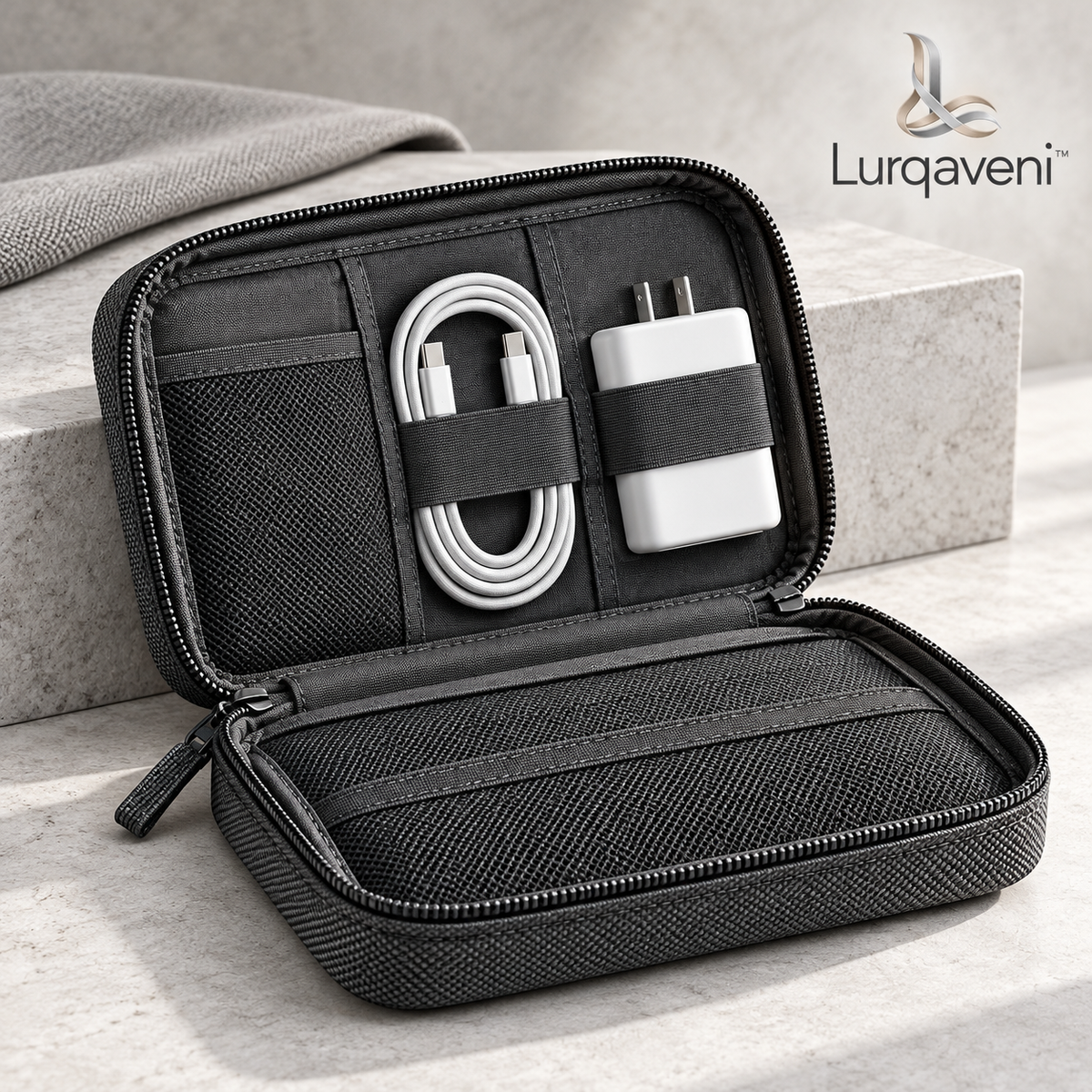 Lurqaveni™ Graphite Tech Organizer — view 1