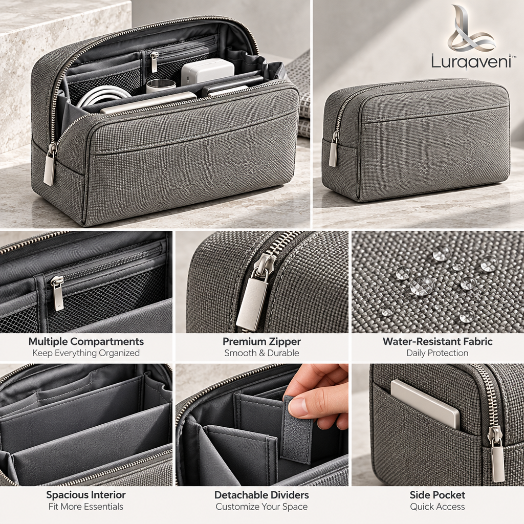 Lurqaveni™ Stone Travel Toiletry Bag — view 3
