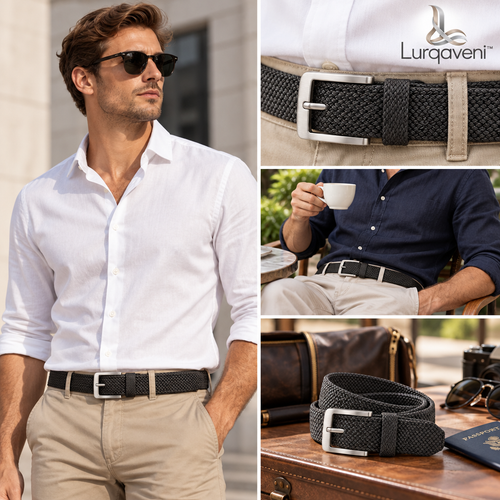 Lurqaveni™ Charcoal Woven Belt — view 2