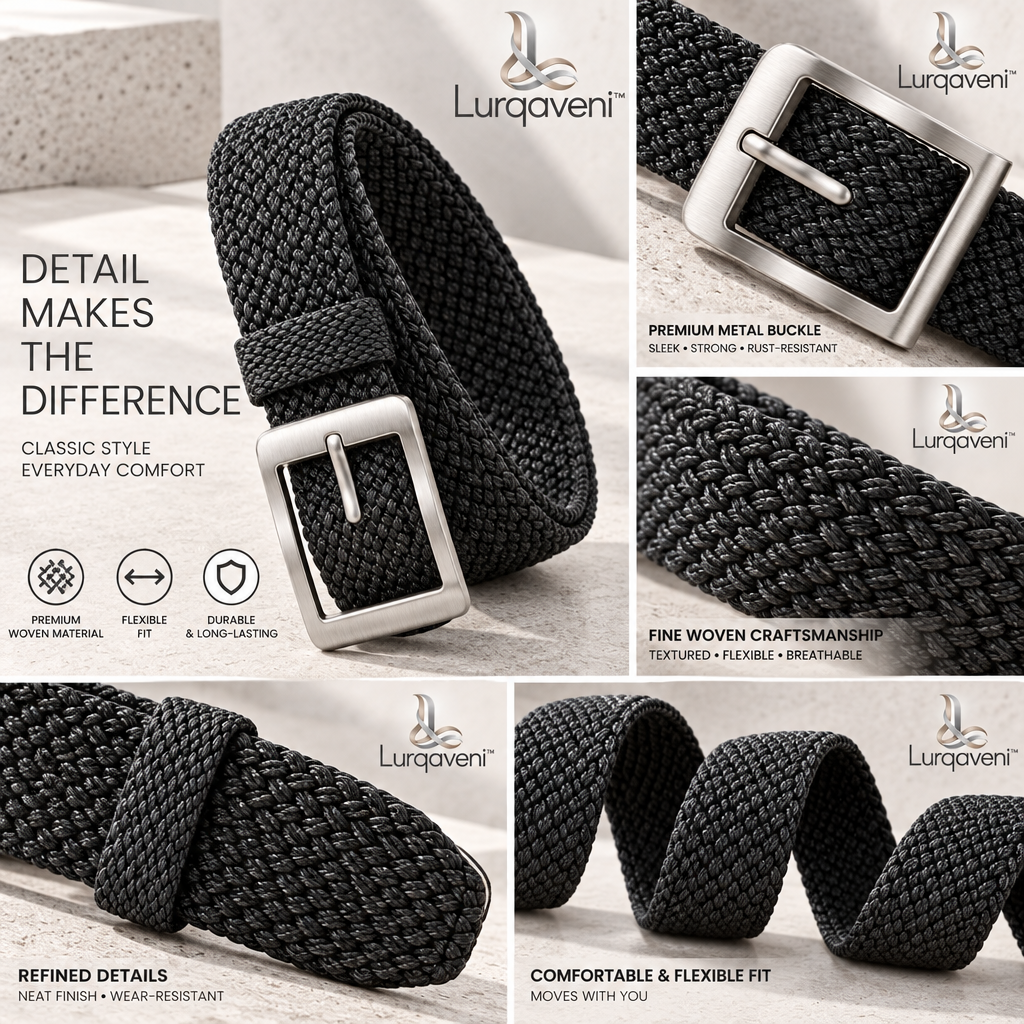 Lurqaveni™ Charcoal Woven Belt — view 3