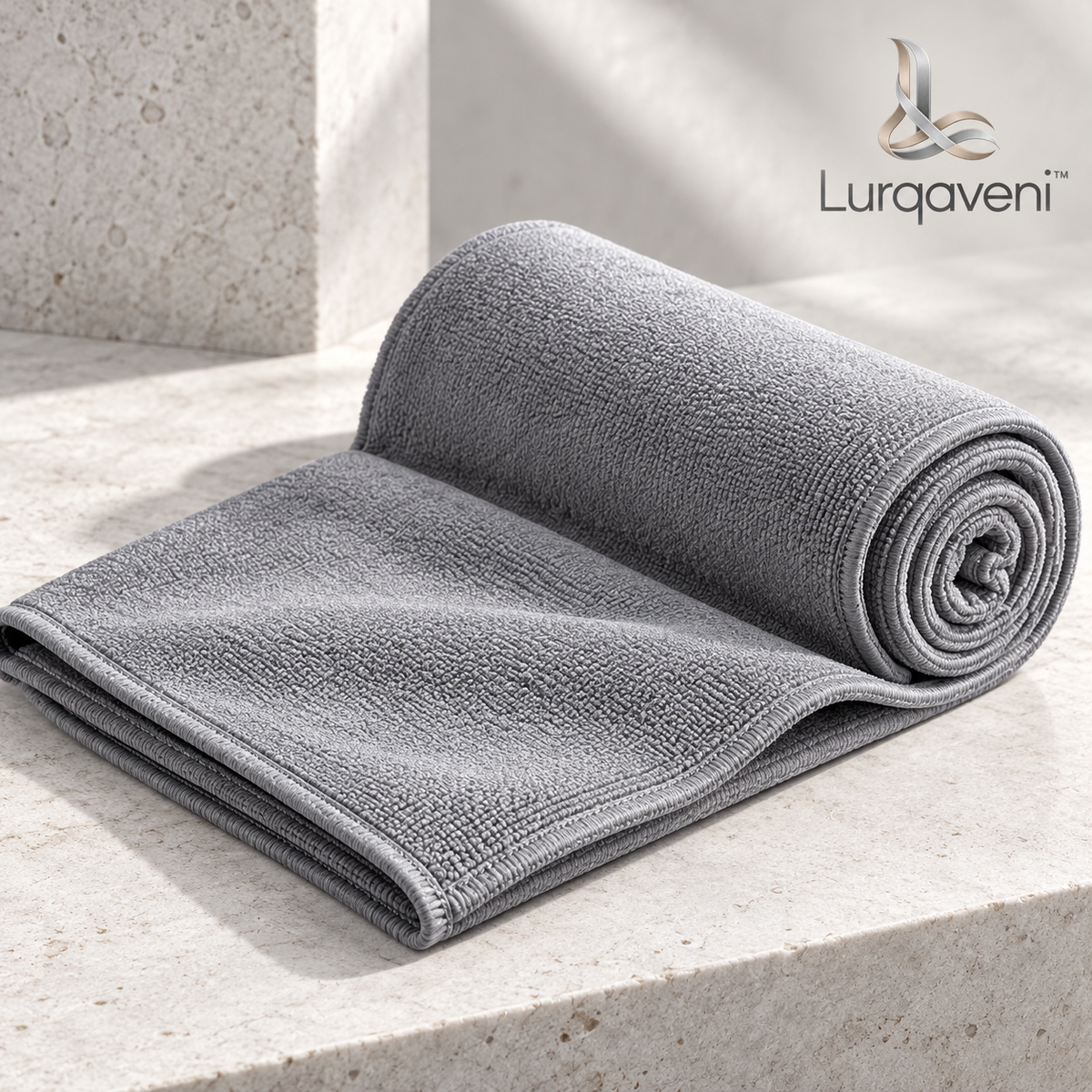 Lurqaveni™ Silver-Gray Sport Towel — view 1