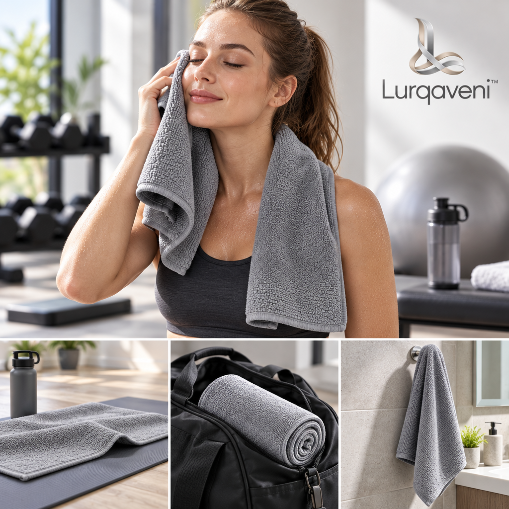 Lurqaveni™ Silver-Gray Sport Towel — view 2