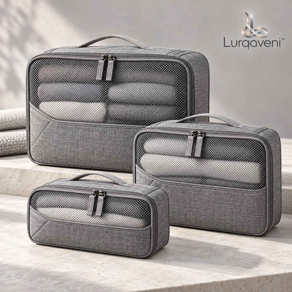 Lurqaveni™ Gray Packing Cubes — Set of 3 — view 1