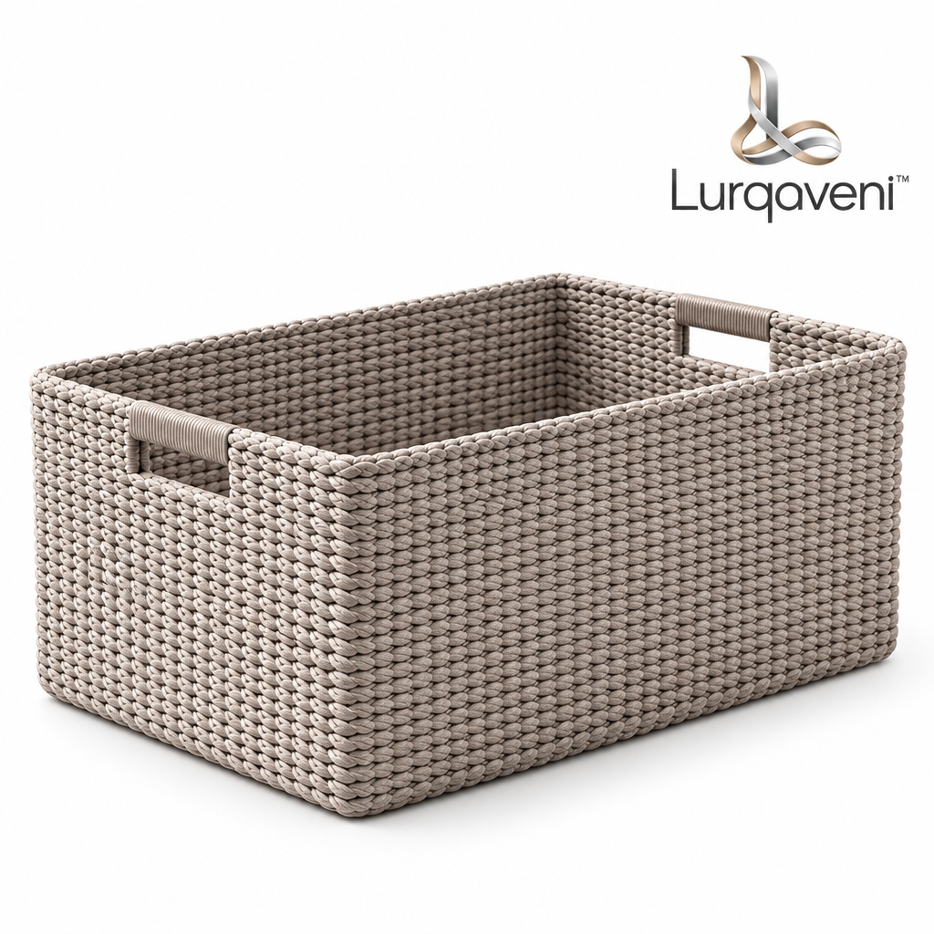 Lurqaveni™ Gray Woven Storage Basket — view 4