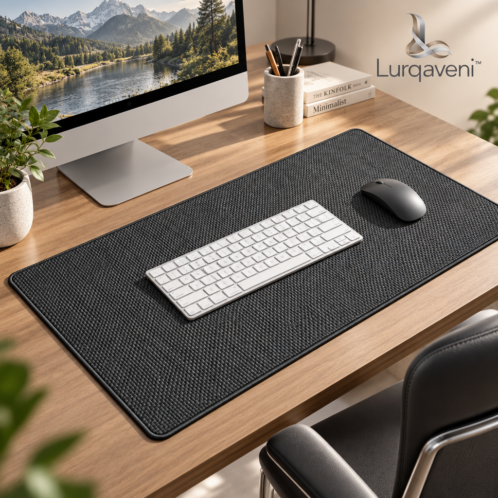 Lurqaveni™ Graphite Woven Desk Mat — view 2