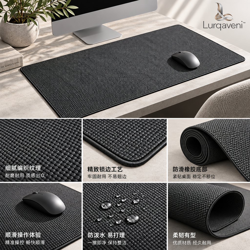 Lurqaveni™ Graphite Woven Desk Mat — view 3